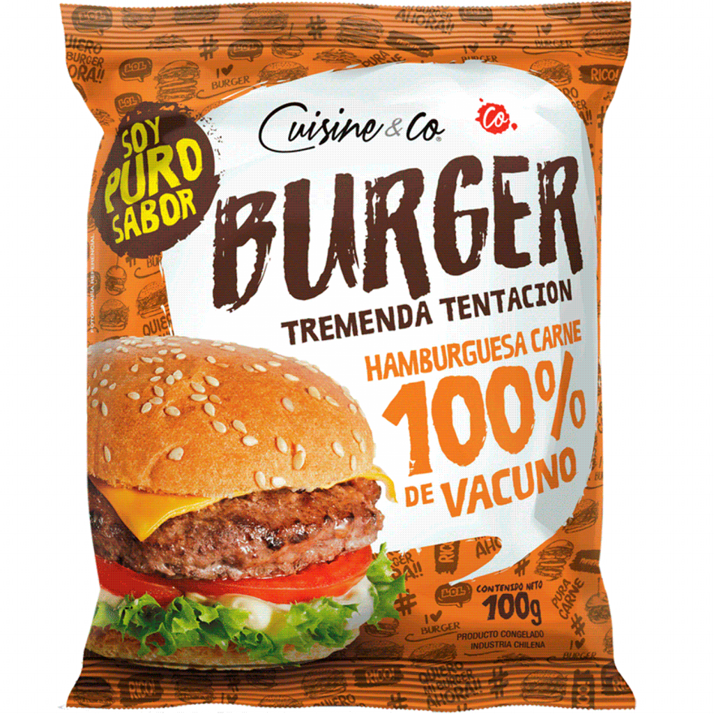 bolsa de hamburguesa congelada