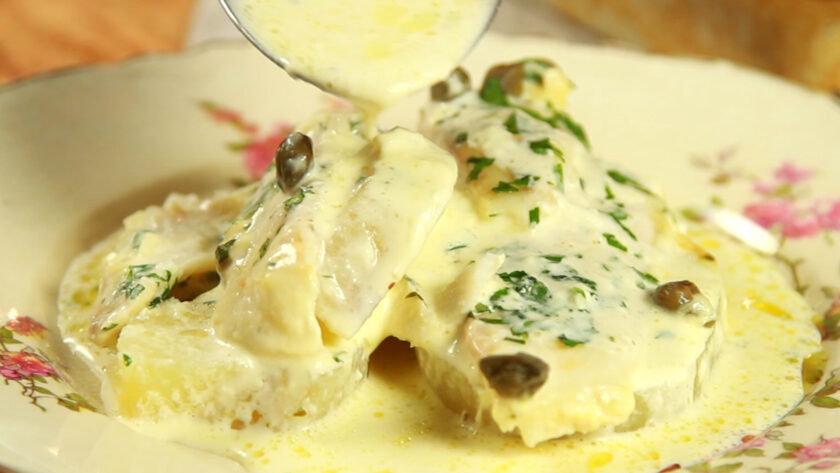 Filetes de pescado a la crema