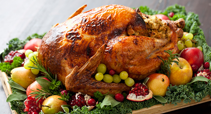 pavo relleno navideño