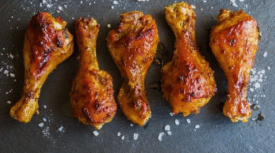 piernas de pollo rostizados