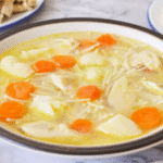 sopa de fideo con pollo